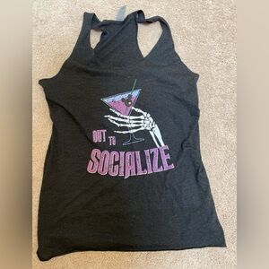 Disney Haunted Mansion black tank top size L